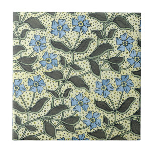Carreau En Céramique Tuile de myosotis de Nouveau d'art