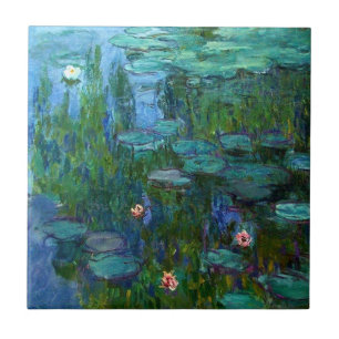 Carreau En Céramique Tuile de nénuphars de Monet Nympheas