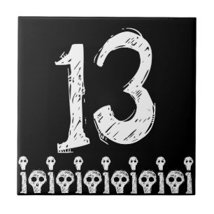 Carreau En Céramique Tuile de nombre de crâne