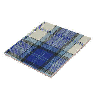 Carreau En Céramique Tuile de plaid de tartan de bleu de robe de Baird