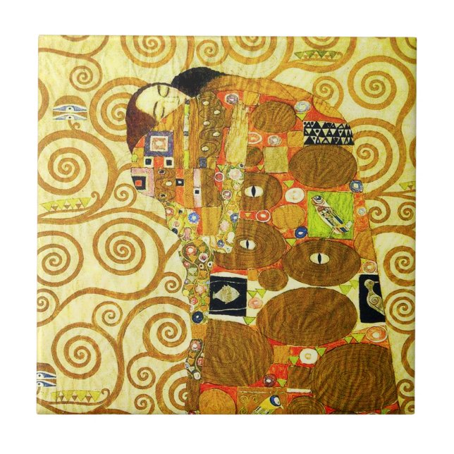 Carreau En Céramique Tuile de réalisation de Gustav Klimt (Devant)