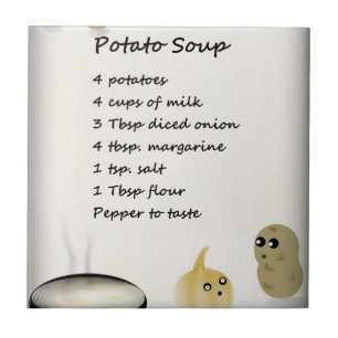 Carreau En Céramique Tuile de recette de soupe aux pommes de terre