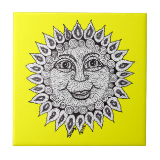 Carreau En Céramique Tuile de soleil de joie