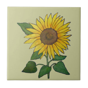 Carreau En Céramique Tuile de tournesol