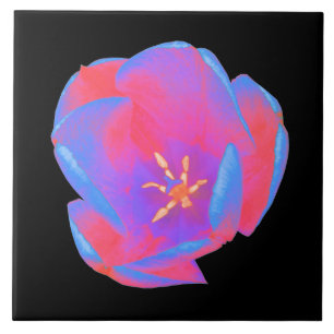Carreau En Céramique Tuile de tulipe fluorescente