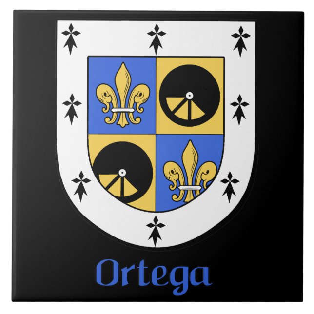 Carreau En Céramique Tuile décorative Ortega Family Shield (Devant)