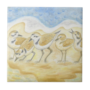 Carreau En Céramique Tuile d'oiseaux de pluvier