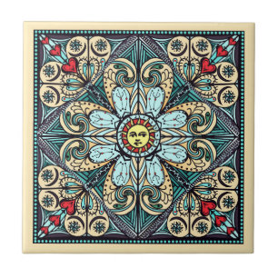 Carreau En Céramique Tuile en céramique d'art de style de mandala