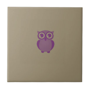 Carreau En Céramique Tuile en céramique de hibou pourpre
