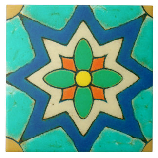 Carreau En Céramique Tuile en céramique de photo de fleur espagnole