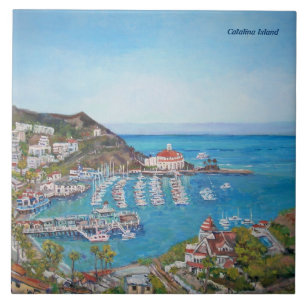 Carreau En Céramique Tuile en céramique de photo d'île de Catalina