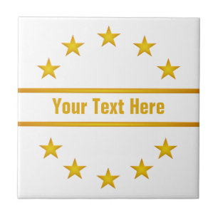 Carreau En Céramique Tuile ETOILES D'OR PERSONNALISÉE