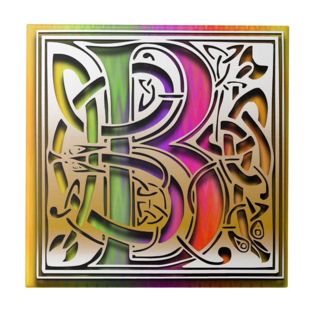 Carreau En Céramique Tuile faite sur commande de monogramme (Devant)