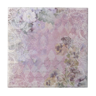 Carreau En Céramique Tuile florale Vintage de Shabby