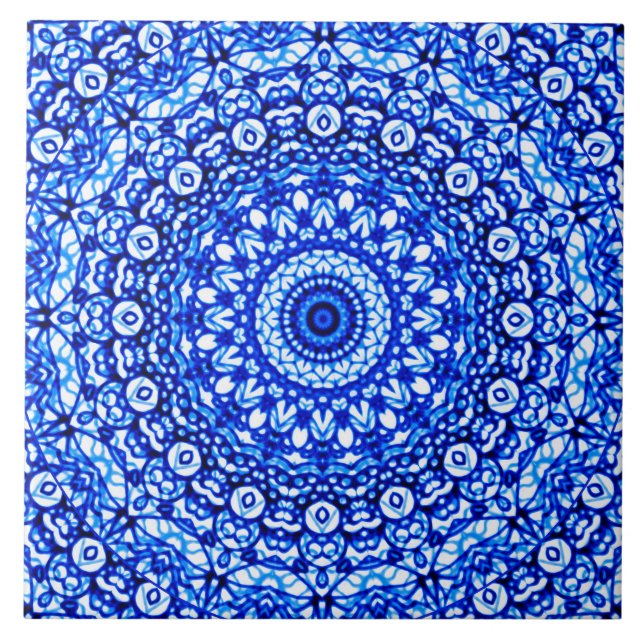 Carreau En Céramique Tuile Mandala Mehndi Style G403 (Devant)