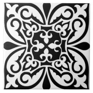 Carreau En Céramique Tuile marocaine - blanc avec l'arrière - plan noi