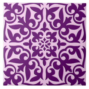 Carreau En Céramique Tuile marocaine - pourpre et orchidée