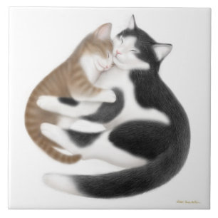 Carreau En Céramique Tuile maternelle d'amour de Kitty