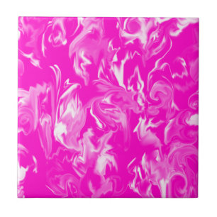 Carreau En Céramique Tuile mélangée rose et blanche lumineuse de