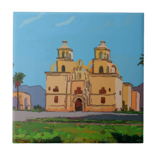 Carreau En Céramique Tuile mexicaine, mission d'Espagnol d'Olod
