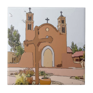 Carreau En Céramique Tuile mexicaine, vieille mission espagnole