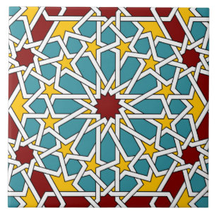 Carreau En Céramique Tuile motif géométrique islamique