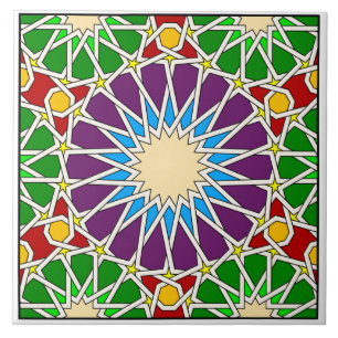Carreau En Céramique Tuile motif géométrique islamique