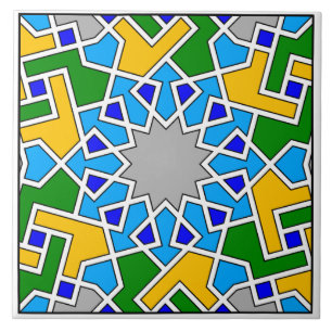 Carreau En Céramique Tuile motif géométrique islamique