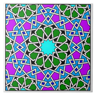 Carreau En Céramique Tuile motif géométrique islamique