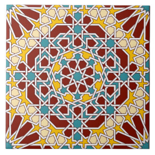 Carreau En Céramique Tuile motif géométrique islamique