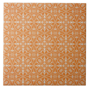 Carreau En Céramique Tuile orange de damassé