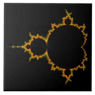 Carreau En Céramique Tuile réglée ardente de Mandelbrot