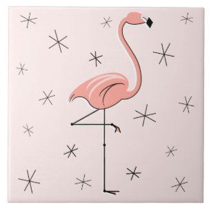 Carreau En Céramique Tuile rose de Flamant rose