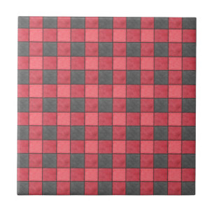 Carreau En Céramique Tuile rouge et noire de contrôle de la couche pla