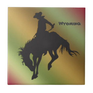 Carreau En Céramique Tuile s'opposante de cheval de gradient du Wyoming