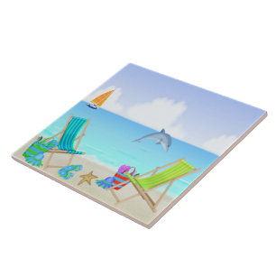 Carreau En Céramique Tuile/trépied de détente de plage