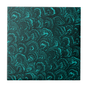 Carreau En Céramique Tuile turquoise de trépied de turquoise de rétros