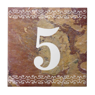 Carreau En Céramique Tuile victorienne de numéro de maison