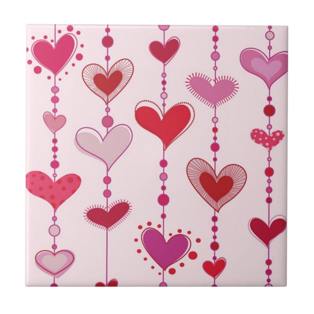 Carreau En Céramique Tuiles de coeur (Devant)