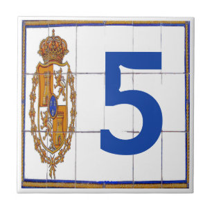 Carreau En Céramique Tuiles espagnoles de lettre et de numéro de maison