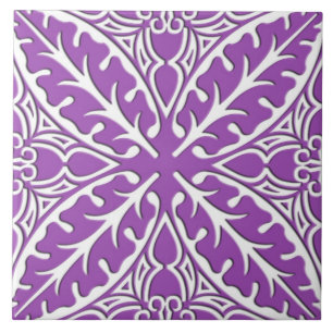 Carreau En Céramique Tuiles marocaines - violette et blanc