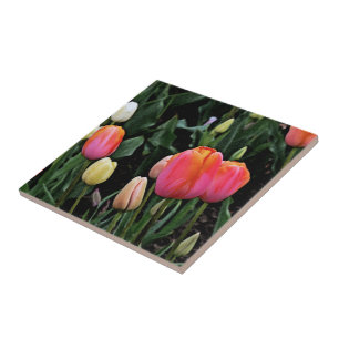 CARREAU EN CÉRAMIQUE "TULIP GARDEN" TILE CÉRAMIQUE/TRIVET