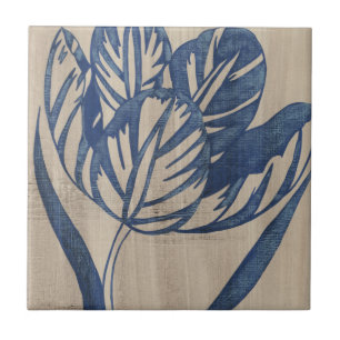 Carreau En Céramique Tulipe d'indigo