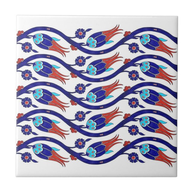 Carreau En Céramique tulipe turkmène (Devant)