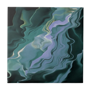 Carreau En Céramique Turbulence bleue Acrylique pour l'art Abstrait