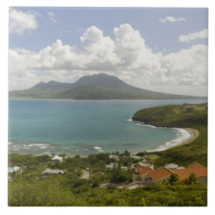 Carreau En Céramique Turtle Beach, péninsule sud-est, St-Kitts,