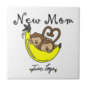 Carreau En Céramique Twin Boys New Mom Cadeaux
