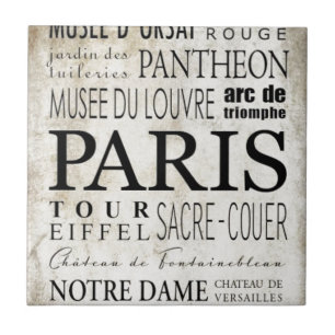Carreau En Céramique Typographie de Paris - Style métro