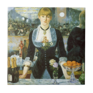 Carreau En Céramique Un bar aux Folies Bergère d'Édouard Manet