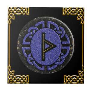 Carreau En Céramique un futhark plus ancien de "thuraz"